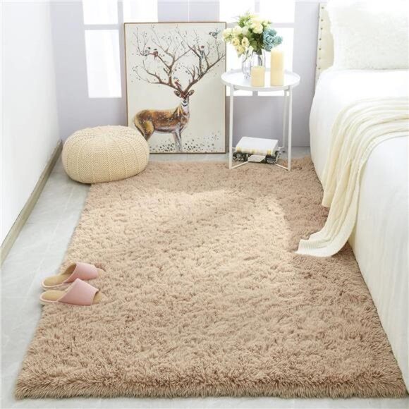 Modern Soft Fluffy Large Shaggy Rug for Bedroom Livingroom Dorm Kids Room Indoor - Picture 2 of 8